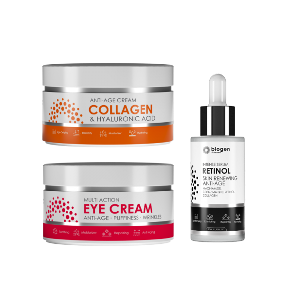 BIOGEN COLLAGEN + EYECREAM + RETINOL SERUM