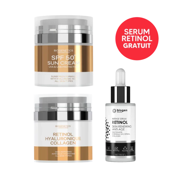 BIOGENETICS CREMA RETINOL + BIOGENETICS CREMA SPF + SERUM RETINOL GRATUIT
